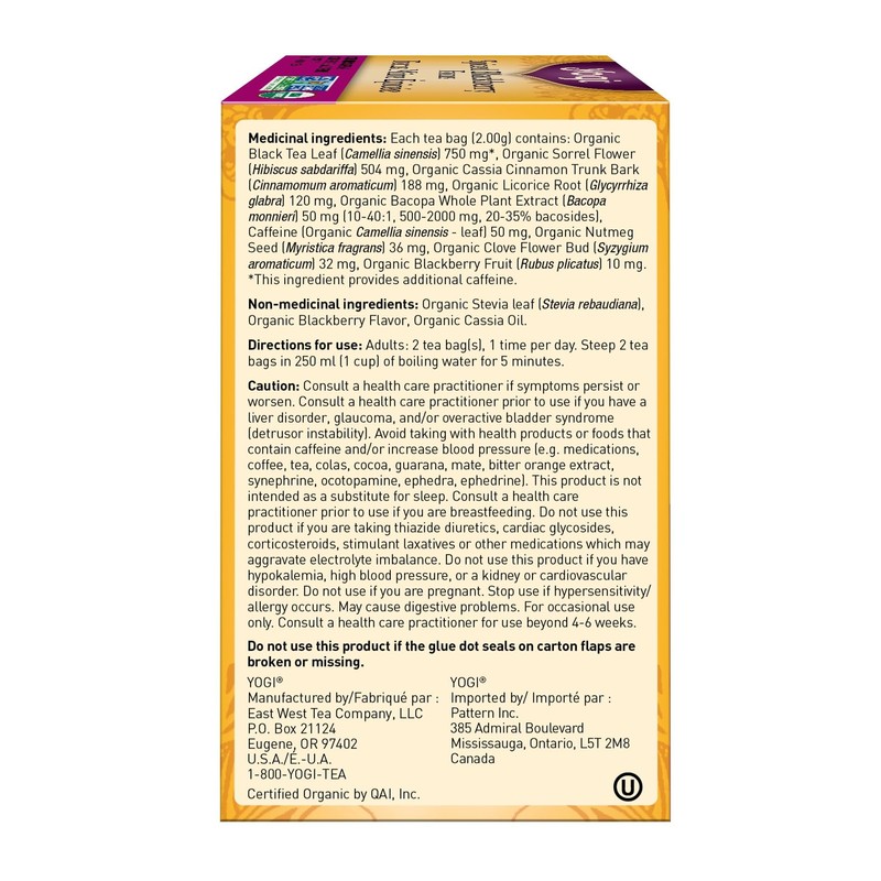 Yogi Tea Spiced Blackberry Focus (Pack 3) - 48 Tea