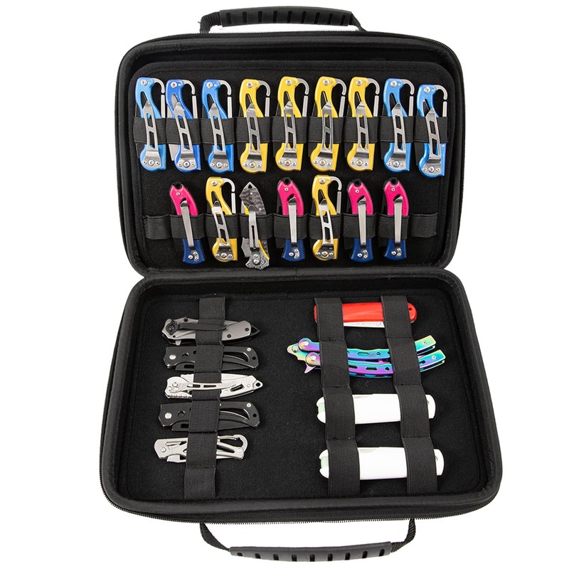 Knife Display Case,62 Slots Knife Case,Knife Storage,Butterfly Knives Storage Organizer,Pocket