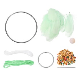 PATIKIL DIY Dream Catcher Kit, Making Dream Catcher Supplies Wall Hanging Handmade Dream Catcher Kits for Beginner Style 4, Green