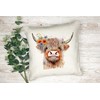 Anonymous Gifting Highland Cow Printed Cushion Cover - 40x40cm -