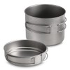 1100ML / 1600ML Titanium Pot Pan Set Super Lightweight Camping