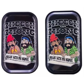 10.6 X 6.3 inches Creative Double Print Sides Cheech & Chong Rolling Metal Tray