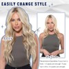 Sunya Clip in Extensions Echthaar Aschblond Mit Platinblond Invisible Echt