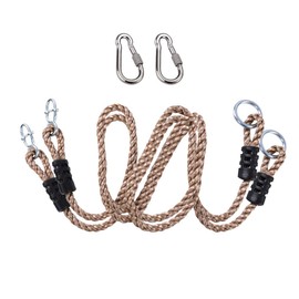 NOSTIFY 2PC Heavy Duty Length Adjustable Nylon Rope Express Setup Hanging Tree Straps (250 Lbs Limited/Each) for Outdoor Swings Hammock Playground Set Accessories - 53 inch