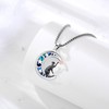 LOOVE Animal Necklace for Women Sterling Silver Black Cat Necklace