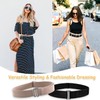 HAWOWZ 2Pcs No Show Stretch Belt for Women Invisible Elastic