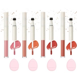 ARCHIDATE Freckle Blush Pen, 4 Colors Faux Freckle Stamp with Liquid Blush 2 in 1 for Natural Sunkissed Makeup, Waterproof Long Lasting Quick Dry Natural Lifelike Fake Freckles Stain