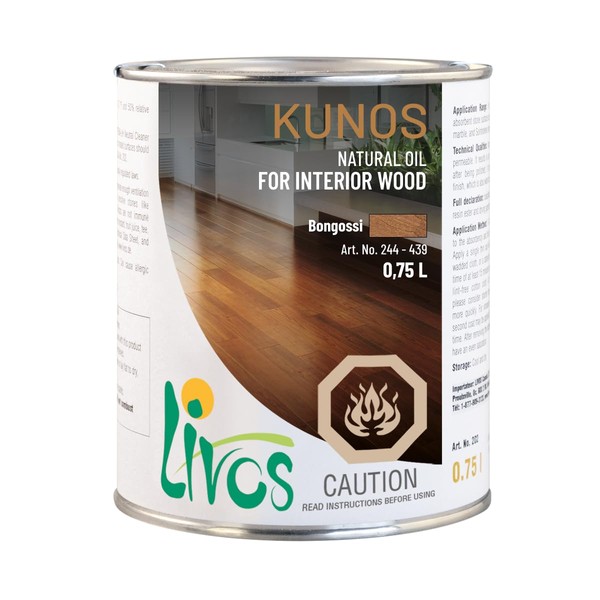 Livos Kunos 244, Natural Wood Oil, Interior Stain and Finish,