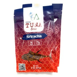 GOANA Tuna Bites, Garlic Herb, Premium Jerky, High Protein Snack, Wild Caught Ahi Tuna and All Natural Ingredients, Low Sodium, Sugar Free and Gluten Free, 2 Oz (Pack of 2)