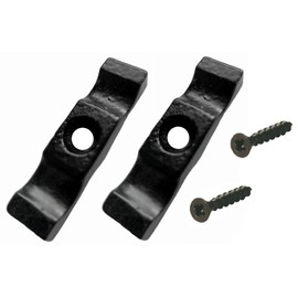 50mm or 38mm - Turn Button Latch Thumb Catch Black Rabbit Hutch Shed Door (Pack of 2 + Screws) (50mm Length)