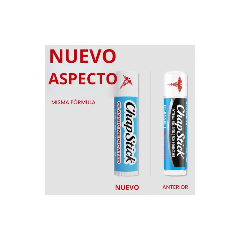 ChapStick Classic Tubos de bálsamo labial medicado, tratamiento de labios