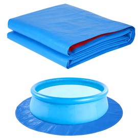 Zoketriton 12 x 12 Ft Swimming Pool Ground Cloth, Round Swimming Pool Liner Pad Heavy Duty Pool Ground Mat Protector Pad Prevents Punctures Pool Tarp for Above Ground Swimming Pools