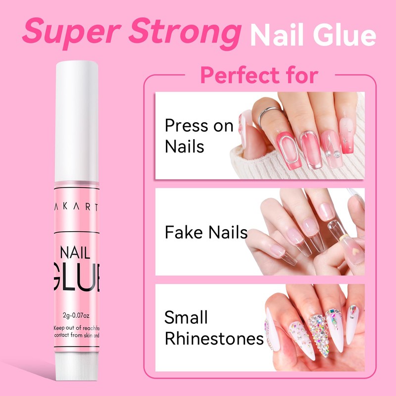 Makartt Nail Glue for Artificial Nails - Pack of 10