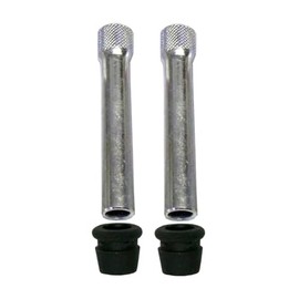 2 pieces Standard Metal Threaded Conduit Plumbing Water-Pipe Part Stems - 2.5" Downstem Conduits + 2 pieces Rubber Grommet Seals - Lighting Conduits and Stems