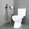 Black Handheld Bidet Sprayer for Toilet Warm Water, WiPPhs Stainless