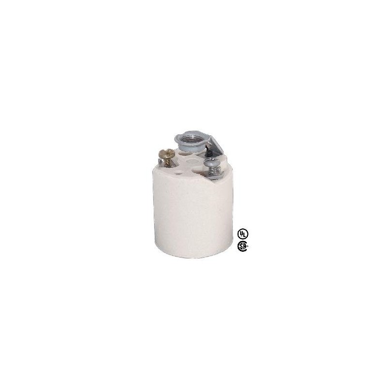 B&P Lamp® Porcelain Fixture Socket W/Detachable Hickey