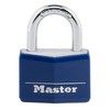 Master Lock Blue Vinyl Covered Aluminum Keyed Padlock, Small Lock
