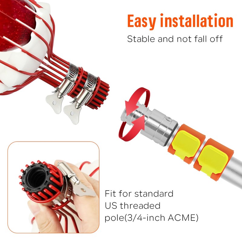 SANLIKE Fruit Picker Pole with Basket 12FT Adjustable Higher Lightweight