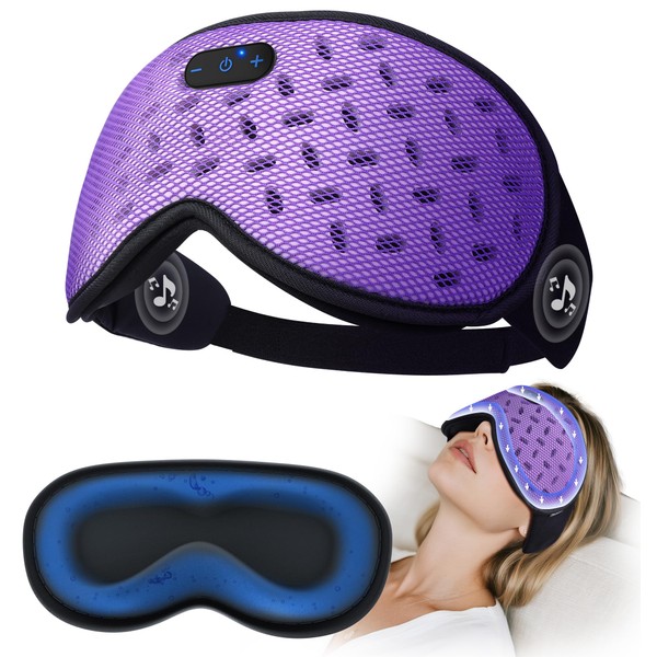 Sleep Mask Headphones Bluetooth 5.4 with 3D Removable Hot &
