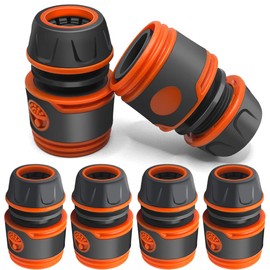 Set of 6 Hose Connectors 13 mm (1/2 Inch), for Hose Start and End, Connection Suitable for All Original System Parts, UV and Frost-Proof