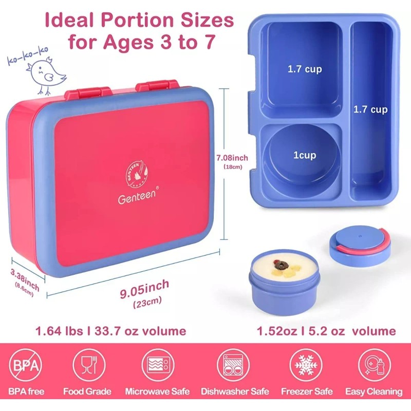 Genteen Lonchera Con Taza De Comida Aprueba De Fugas