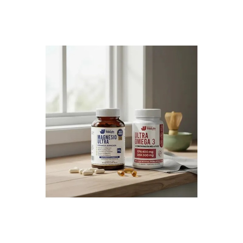 Magnesio Ultra Y Ultra Omega 3 Nutrientes Vidalabs Mexico
