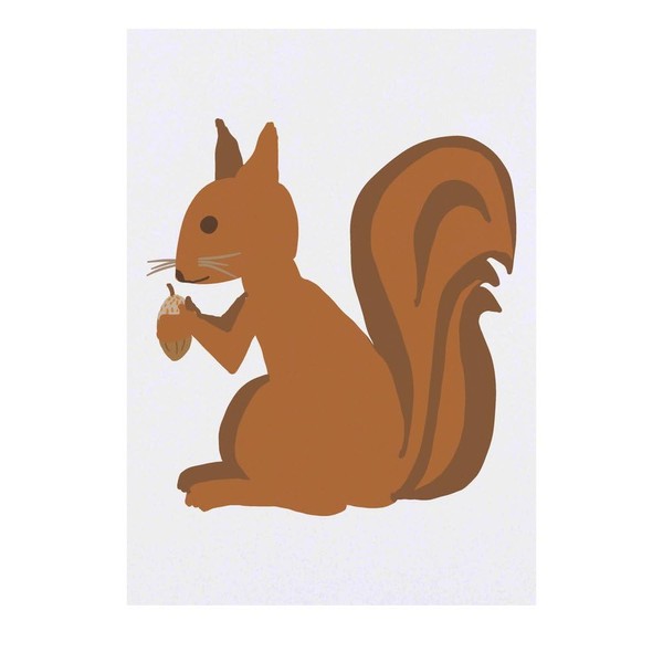 Azeeda 'Eichhörnchen mit Eichel' Temporäres Tattoo - Hautfreundlicher & Ungiftiger