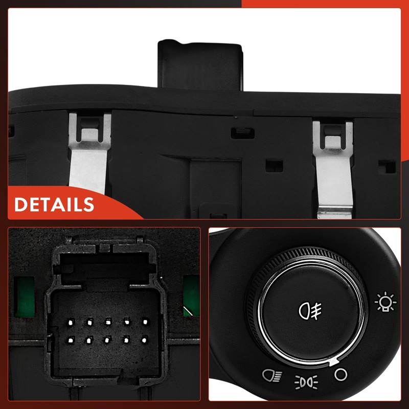A-Premium Headlight Switch Headlamp Dimmer Switch W/front fog light Compatible