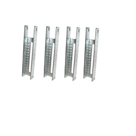 Tropic Trailer Set of Four (4) 8" Galvanized Boat Trailer Vertical Bunk Brackets -TWARE001269