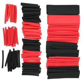 UMTMedia® 127 Pcs Assorted Kit Heat Shrink Cable Wire Tube Sleeve Wrap Various Sizes Black/Red