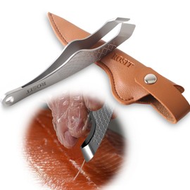 【Professional Chef-Supervised】ROSIT Bone Removal Tweezers Fish Bone Remover "Stainless Steel, Heat-Treated for Durability" Bone Remover Versatile Pig Hair Removal Easy to Apply Force Leather Case