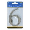 Distinctions by Hillman 843326 4-Inch Brushed Nickel Flush-Mount House Number