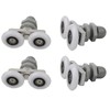 4PCS Shower Door Wheel Rollers,Double Sliding Roller,19MM Shower Door Rollers,Bathroom