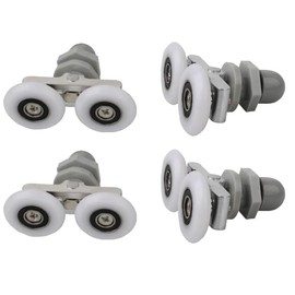 4PCS Shower Door Wheel Rollers,Double Sliding Roller,19MM Shower Door Rollers,Bathroom Sliding Roller for Bathroom