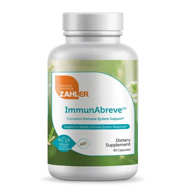 Zahler ImmunAbreve, Powerful Immune System Support, Contains Vitamin C Pantothenic Acid Echinacea and More, Certified Kosher (90 Capsules)