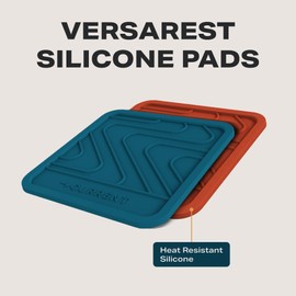 Current® VersaRest Silicone Pads - Set of 2 Heat-Resistant, Non-Slip, Food-Grade Silicone Trivets for Hot Cookware and Tools, Flexible and Dishwasher Safe, Countertop Protection
