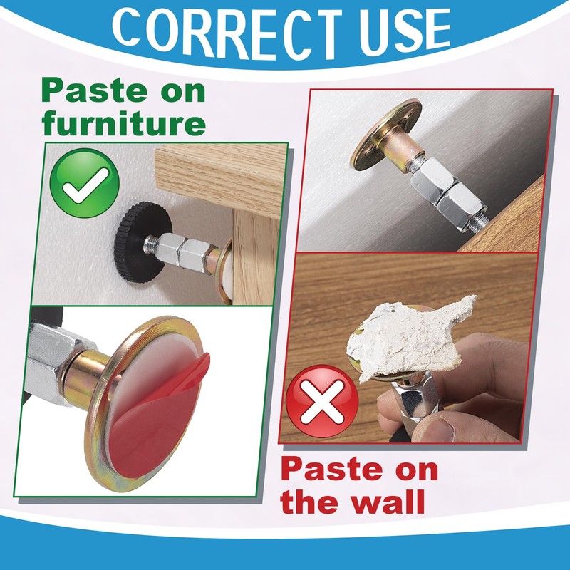 Alpinleux 2 Pack Headboard Stoppers for Wall, Adjustable Bed Stoppers