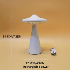 Mushroom Shaped Design Table Light, Rechargeable Dressers Mushroom LED Lights, Atmosphere Light, Bedside Night Light, Decorative Lamp, Indoor Lighting for Bedroom