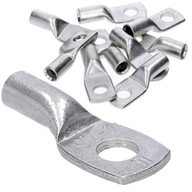 Kalitec HR2-4 Standard Tube Cable Lugs 2.5 mm² M4 I Without Viewing Hole I Made in Germany Pack of 10