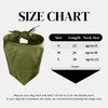 Duggyta Premium Solid Olive Dog Bandana, Luxury Soft Cotton Adjustable