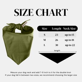 Duggyta Premium Solid Olive Dog Bandana, Luxury Soft Cotton Adjustable Triangle Scarf for Small Dogs, Comfortable, Stylish, and Customizable for All Seasons, Dog Accessories
