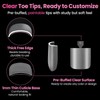 Gel Toe Nail Press ons kit with UV Light, French