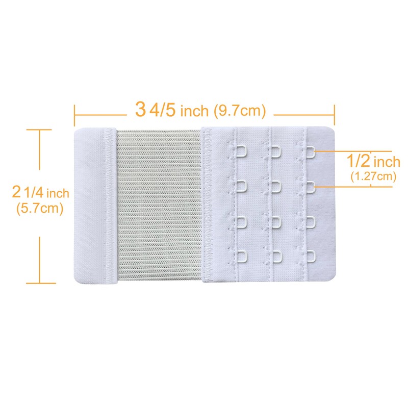 Chanie Women Pack of 3 Soft Comfortable 4 Hooks Bra