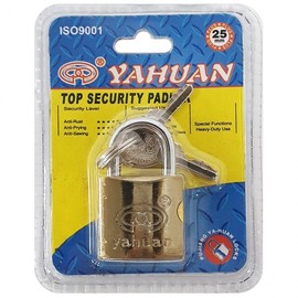 yahuan Brass Padlock (25mm) 6124 for Accessories Small Padlock 3ea