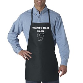 Hot4TShirts World's Best Cook Apron Men's (Black)