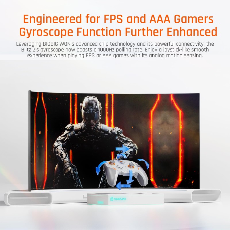 BIGBIG WON BLITZ2 Wireless Controller, 16 Fully Mechanical Micro Switch,