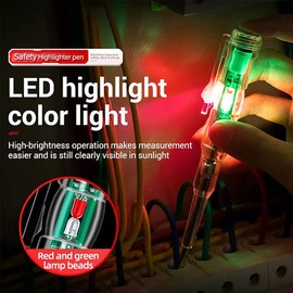 HiCOZZIE 2Pcs 24-250V Electrician Circuit Tester Pen,Responsive Electrical Tester Pen,with LED Indicator Light Waterproof