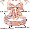 Unique Style Paws Autumn Leaf Collar with Bow Flower Cotton
