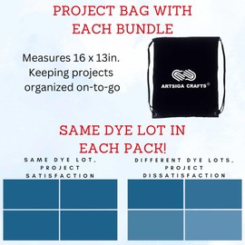 Premier Yarns Cotton Sprout Worsted Multi Salt Water Taffy 2102-04 (3-Skeins - Same Dye Lot) Worsted Medium #4 Cotton Yarn for Crocheting and Knitting - Bundle with 1 Artsiga Crafts Project Bag