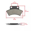 Caltric Front Rear Brake Pads for Polaris Trail Boss 250
